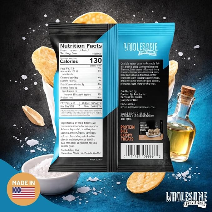 Protein Chips, 14g Protein, 3g-4g Net Carbs, Gluten Free, Keto Snacks, Low Carb Snacks, Protein Crisps, Keto-Friendly, Made in USA (Sea Salt Vinegar, 4 Pack)