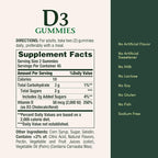 Nature's Bounty Vitamin D3 Gummies, Vitamin Supplement, Supports Immune Health, 50mcg, 2000IU, Mixed Fruit Flavor, 90 Gummies (Pack of 2)