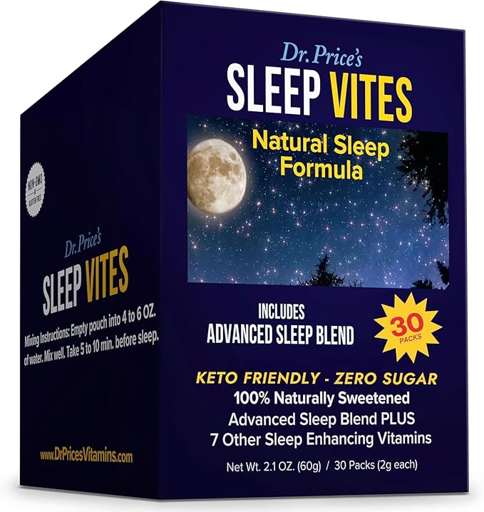 Dr. Price’s Natural Sleep Aid Powder – Berry-Citrus, 30 Packs | Sleep Powder Drink Mix with Magnesium, Microdose Melatonin & Tryptophan | Sleep Support for Adults | Doctor-Formulated, Made in USA