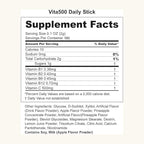 KWANGDONG Vita500 Multivitamin Powder Daily Stick, Improve Strong Immune, & Energy Boost with Vitamin C 500mg, and Vitamin B Complex (180 Sticks of 500mg)