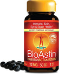 Nutrex Hawaii BioAstin Hawaiian Astaxanthin - 12mg, 50 Softgels - Farm-Direct Premium Antioxidant Supplement to Support Eye, Skin, Joint & Immune System Health - Non-GMO & Gluten-Free