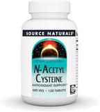 Source Naturals N-Acetyl Cysteine Antioxidant Support 600 mg Dietary Supplement that Supports Respiratory Health* - 120 Tablets