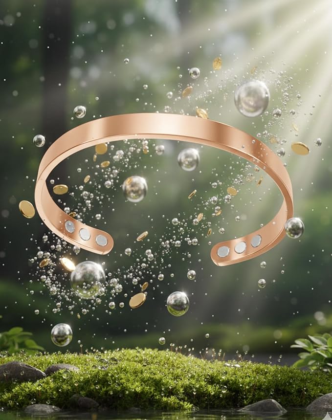 Kalm Bracelet Menopause: Your Natural Menopause Solution, Bracelet for Menopause Relief, Hot Flashes & Pain, Adjustable Bracelets for Women - Natural Hormonal Balance (Rose Gold)