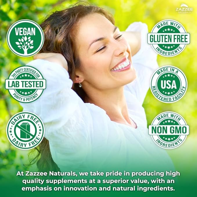 Zazzee D-Mannose, 1000 mg per Serving, 120 Vegan Capsules, 2 Month Supply, Potent & Fast-Acting, Certified Kosher, 100% Pure, All-Natural Urinary Tract Health Support, 100% Vegetarian, Non-GMO