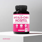 Myo-Inositol & D-Chiro Inositol Supplement For Women (240 Capsules, 2050mg Per Serving Ideal 40:1 Ratio Myo Inositol) Hormone Balance for Women - Third Party Tested, Vegan Safe & USA Made - 240 Count