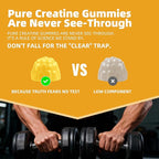Allcoovita Creatine Monohydrate Gummies 5g for Men & Women. Boost Focus,Strength, and Endurance, Anti-Melting Formula, Vegan, Gluten-Free, Non-GMO,(Mango 120 ct)