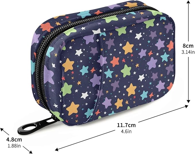 Stars Weekly Medicine Pill Organizer Travel Pill Case Box Holder Container Small for Vitamin Supplement
