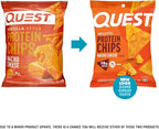 Quest Nutrition Nacho Cheese Tortilla Style Protein Chips, 18g Protein, 4g Net Carb, Low Carb, Gluten Free, 1.1 oz (Pack of 12)