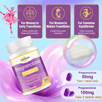Pregnenolone with Ashwagandha for Women, Pregnenolone 100mg (2 Tablets) or 50mg (1 Tablet) Dose, 8-in-1 Formula with DHEA, Black Cohosh, Dual-Dosing, Vegan, Gluten Free, 30 Chewable Tablets