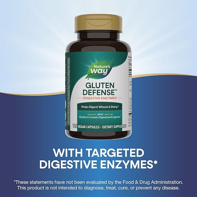 Enzymatic Therapy Gluten Defense, Gluten & Casein Targeted Digestive Enyzmes, 120 VCaps (Packaging May Vary) (Pack of 2)