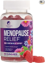 Menopause Supplement for Women - Complete Multi-Benefit Menopause Relief Gummy for Mild Hot Flashes & Night Sweats, Natural Balance & Energy Support, Menopausal Vitamins, Gluten Free - 60 Gummies