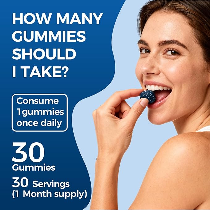 Methylene Blue Gummies with 5mg per Gummy, Cognitive Support & Mental Focus, 99.9% Pure, Vegan Non GMO Formula, Clean Ingredient Profile, Easy Gummy Format, 30 Gummies (1)