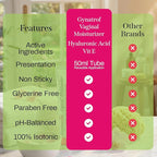Gynatrof Vaginal Moisturizer, Long-Lasting for Vaginal Dryness & Irritation, Hormone-Free Hyaluronic Acid & Vitamin E Feminine Care, Daily Hydration For Intimate Feminine Care, 1.7 fl oz