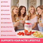 PH Gummies for Women - Ph Balance Gummies for Women Private Area, Feminine Gummy for Immune & Energy Supplement, Vegan, Gluten-Free, Strawberry Flavor, 60 Count
