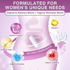 Probiotics for Women Digestive Health, 70 Billion CFUs Womens Probiotic with Digestive Enzymes & Prebiotics & Cranberry for Gut, Immune & Urinary Tract Balance, Delayed-Release, 90 Veggie Capsules