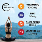 NEW AGE 8 in 1 Immune Support Booster Supplement with Astragalus Root, Vitamin C and Zinc 50mg, Vitamin D 5000 IU, Quercetin & Bromelain (8 in 1 Gummies (Pack of 2))