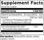 Designs for Health Vitamin D Supreme - Vitamin D 5000 IU with 2000mcg Vitamin K as MK4 for Bone Health, Heart Health, Mood & Immune Support - Vitamin D3 Enhanced with GG Supplement (30 Capsules)