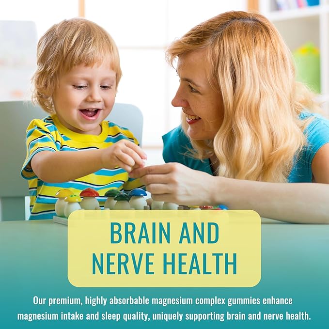 Magnesium Complex Gummies- Calm Chewable Gummies for Kids & Adults- Magnesium Glycinate, Taurate, Citrate, Malate, Supplement-Support Calm Stress Relief, Bone, Muscle, Mood Vegan, 120ct