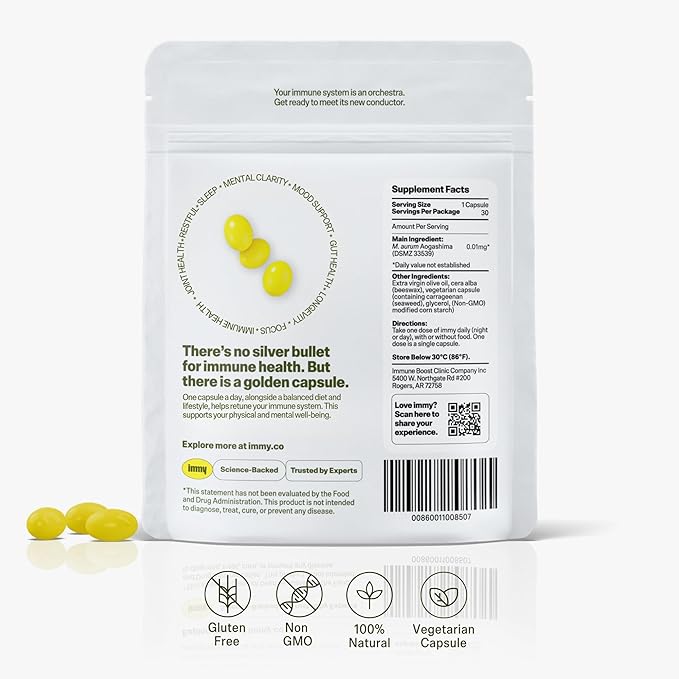 IMMY Immune Supplement for Mood Support and Gut Health, 90 ct. - Supports Joint Relief, Focus & Mood Support, Natural Calming Aid