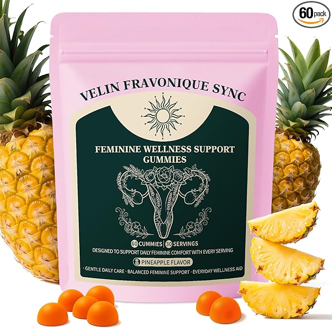 Probiotic Gummies for Women - Support for Feminine Wellness, pH Balance, Probiotic Formula, Gluten-Free, Vegan, Tropical Pineapple Flavor, 60 Gummies (30 Servings)