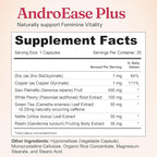 Nourished AndroEase Plus - Natural Balance Supplement for Women - Vegan Formula with Zinc & Saw Palmetto - 180 Capsules for Daily Wellness & Vitality - Made in USA