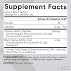 Sports Research® Turmeric Curcumin C3 Complex® w/BioPerine Black Pepper Extract & Organic Coconut Oil - Standardized 95% Curcuminoids · Non-GMO · Gluten Free - 120 Count Softgels