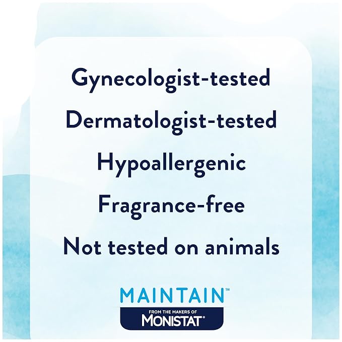 Monistat Maintain Boric Acid Feminine Wipes, Fragrance-Free, Non-Irritating and pH-Balanced Wipes for Women, Individually Wrapped Feminine Care, 12 Count