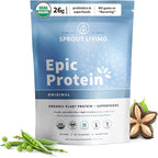 Plant Based Protein & Superfoods Powder, Original, Unflavored | Organic Protein Powder, Vegan, Non Dairy, Non-GMO, Gluten Free, Sugar Free, Perfect Keto Drink Mix (1 lb)