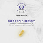 Naturalis Evening Primrose Oil (1300mg) | Natural from New Zealand | Non-GMO, Soy & Gluten Free, Zero Filler | 60 Softgels