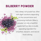 Bilberry Powder 8 oz, Natural Powder for Beverages, Cooking