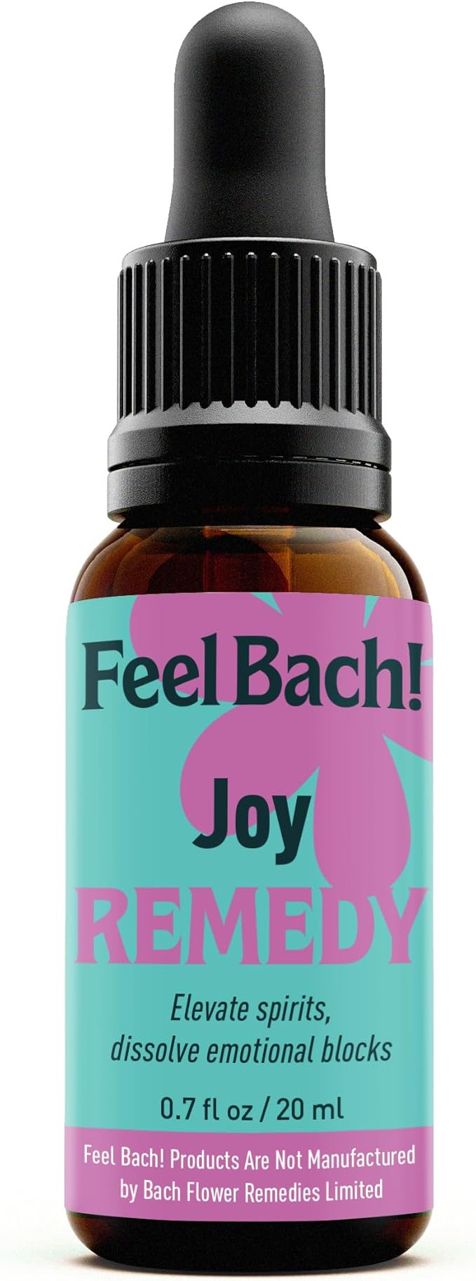 Feel Bach! Joy Remedy - Natural Homeopathic Flower Essences for Elevate Spirit and Dissolve Emotional Blocks - Free Your Emotions - Vegan, Gluten & Sugar-Free, Non-Habit Forming, 20ml (0.7 fl oz)