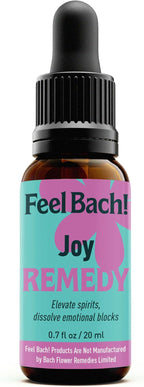 Feel Bach! Joy Remedy - Natural Homeopathic Flower Essences for Elevate Spirit and Dissolve Emotional Blocks - Free Your Emotions - Vegan, Gluten & Sugar-Free, Non-Habit Forming, 20ml (0.7 fl oz)