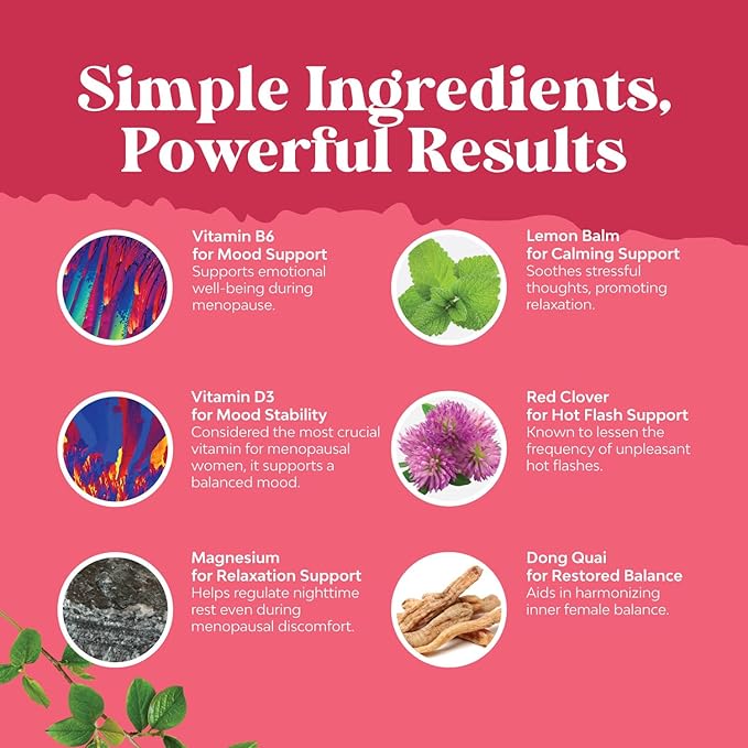 Natures Craft Complete Herbal Menopause Supplement for Women - Female Hormone Balance Capsules for Night Sweats Hot Flashes & Mood Swings with Dong Quai, Chaste Berry & Black Cohosh Root - 120 Count