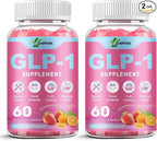 GLP-1 Support for Women & Men, Sugar-Free Gummies with Berberine, Cinnamon, Turmeric, Raspberry Ketone, Resveratrol, Appetite & Craving Control, Metabolism Digestion & Gut, No Stomach, 120 Count