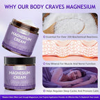 Magnesium Moisturizing Cream for Muscle Relief, Sleep Support and Stress Relief, Fast-Absorbing Formula,Skin Friendly,Lightly Scented