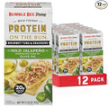 Bumble Bee Prime Protein on the Run Tuna Snack Kit, Pack of 12 - Gourmet Tuna Marinated in Olive Oil & Mild Jalapeno with Crackers and Serving Utensil - 20g of Protein Per Serving, Easy Open Can