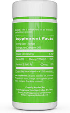 UpNourish Liposomal Vitamin D3 K2 2000 IU with K2 MK-7 100 mcg - 365 Vitamin D3 k2 (Vitamina D3 con K2) Mini Softgels with Organic Coconut Oil - Easy to Swallow K2 D3 Vitamin Supplement