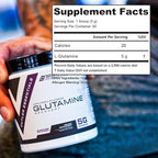 Cutler Essentials 100% Pure L-Glutamine for Enhanced Recovery, Lean Muscle Support and Improved Protein Synthesis | Unflavored, 60 Servings