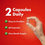 Red Yeast Rice with CoQ10 Supplement | Healthy Cholesterol Levels & Heart Health Support | Extra Strength Red Yeast Rice 1200 MG (600 MG Per Capsule) with Monakolin K | No Citrinin, Non-GMO | 60 Ct