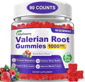 90 Count | Valerian Root Gummies with Melatonin & L-Theanine, Natural Valerian Root Extract Supplements for Deep Zzz, Relaxation & Calming, Mixed Berry Flavor, Sugar Free, Non-GMO