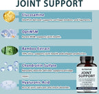 Nutrapure Joint Support - Glucosamine Chondroitin, MSM, Hyaluronic Acid & Bamboo Extract, Maintaining Joint Health - 120 Capsules