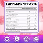 softbear Saffron Gummies for Kids & Adults, 10-in-1 Organic Saffron Supplements with 88.5mg Saffron Extract Support Calm Mind & Focus & Zzz, Sugar Free/Non-GMO, Raspberry Flavor 120 Count