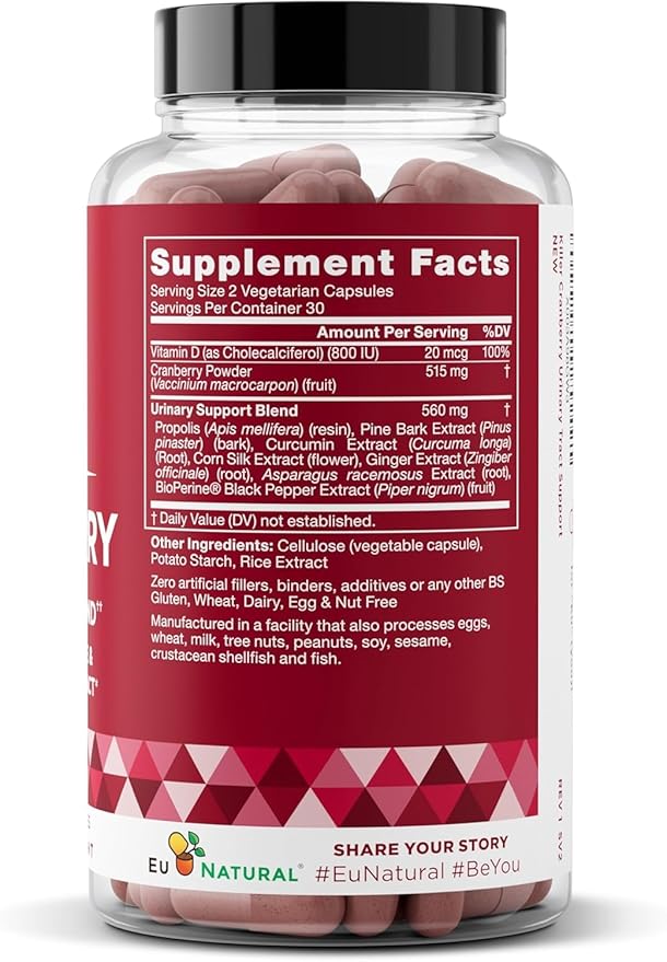 Urinary Tract Supplement Duo, Urinary Harmony + Killer Cranberry, UT Defense blends, D-mannose & Hibiscus + Cranberry, Pine Bark, Propolis & Vitamin D, Clinical Strength Ingredients, 2 X 60 ct