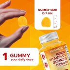Vitamatic Sugar Free Vitamin D3 10000 IU - 120 Pectin Based Gummies - Great Taste - Healthy Bones, Mood & Immune System Function - Non-GMO - 120 Servings