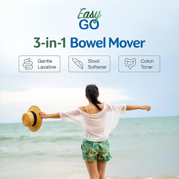 Simply Herbs Easy Go Bowel Mover - Adult Cleansing Supplement for Colon Health Support - Bowel Movement Aid - Stool Softener - Daily-Use Laxative - Plant-Based Ingredients - Vegan - 100 Count (2 Pack)