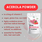 Acerola Cherry Powder 8 oz, Natural Vitamin C Source, for Smoothies, Drinks, Cooking, Sauces