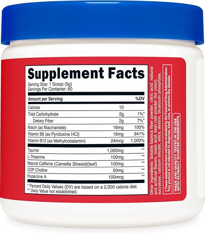 Nutricost Energy Complex (Fruit Punch) (60 Servings) - Clean Energy Powder, 300g Dietary Supplement