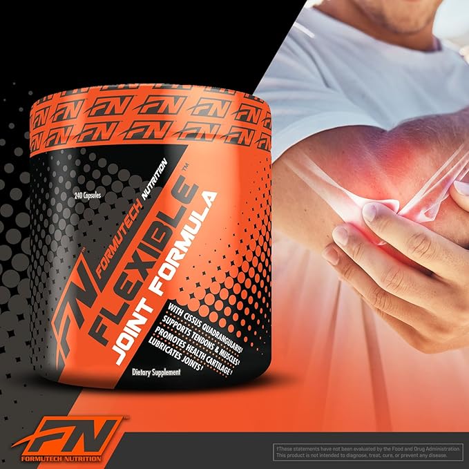 Flexible Joint Formula | Complete Support for Joints, Bones, & Connective Tissues | Promotes Uptake of Sulfates | 240 Capsules