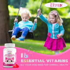Kids Methylated Multivitamin Chewable Gummies, MTHFR Supplement with L Methylfolate, Magnesium, Biotin, Choline, Inositol, DHA, TMG & Coq 10, Immune & Brain Support, Strawberry Flavor, 60 Ct