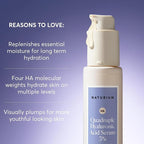 Naturium Quadruple Hyaluronic Acid Serum 5%, Hydrating & Plumping Face Serum, Anti-Aging & Moisturizing Skin Care, Fragrance-Free, 1 oz